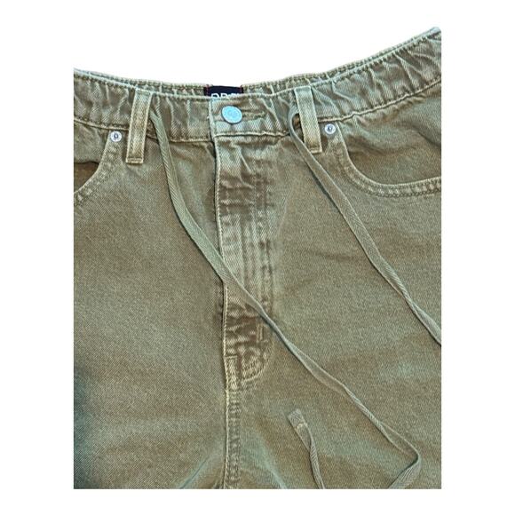 BDG Urban Outfitters Poppy Overdyed Denim Drawstring Short in green size large - Picture 4 of 12